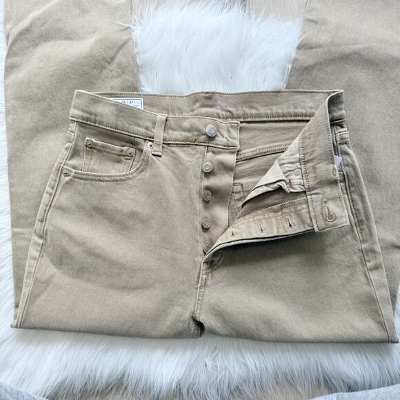 Gap Cheeky Straight High Rise Jeans Tan Button Fly Size 8/29 R cd91 - Picture 5 of 5